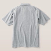 Simple Word Design Grey Collar Adult Unisex Shirt  (Design Back)