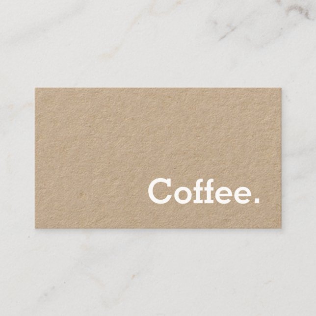 Simple Word Minima Loyalty Coffee Punch-Card Craft (Front)