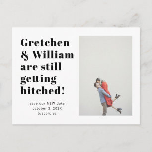 Simple Words Save the Date Photo Postcard