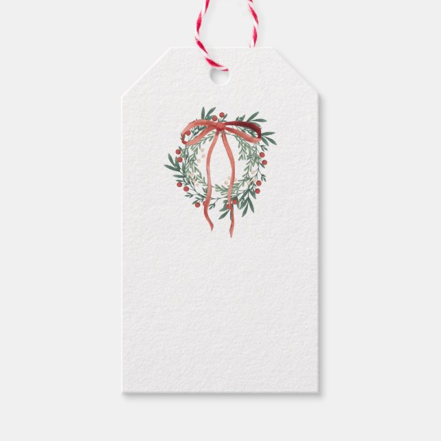 Simple Wreath Gift Tag (Front)