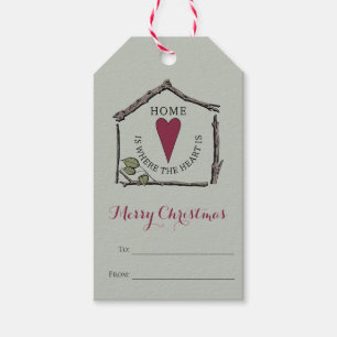 Simple Xmas Home is Where the Heart Is TO FROM Gift Tags