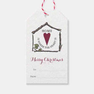 Simple Xmas Home is Where the Heart Is TO FROM Gift Tags