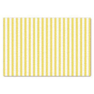 Simple Yellow and White Stripes Pattern Tissue Paper