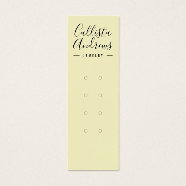 Simple Yellow Black Multiple Earring Display Card (Front)