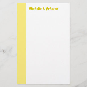 simple yellow border stationery