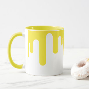 Simple Yellow Dripping Abstract Mug