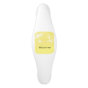 Simple yellow glitter sparkle stars add your text ceramic cabinet pull