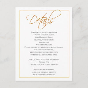 Simple Yellow Green Typography Wedding Details Enclosure Card