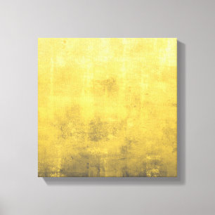 Simple Yellow Grey Abstract Canvas Print