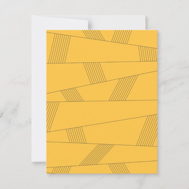 Simple, yellow, modern abstract graphic design card (Front)