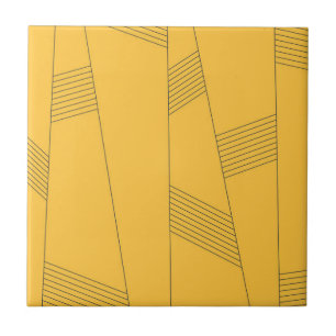 Simple, yellow, modern abstract graphic design tile