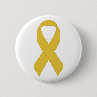 Simple Yellow Ribbon 2 Inch Round Button