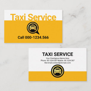 Simple Yellow Taxi Service Layer Business Card