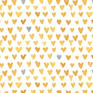 Simple Yellow Watercolor Heart Pattern Tote Bag