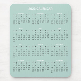 Simple Yet Elegant 2023 Calendar Mousepad