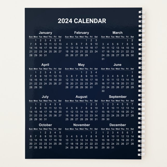 Simple Yet Elegant 2024 Calendar | Planner (Back)