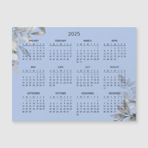 Simple Yet Elegant 2025 Calendar   Magnetic Card