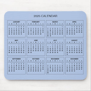 Simple Yet Elegant 2025 Calendar Mousepad