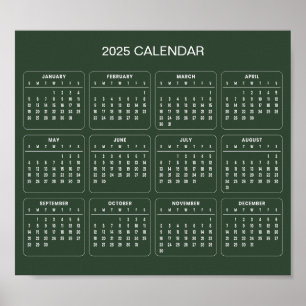Simple Yet Elegant 2025 Calendar    Poster