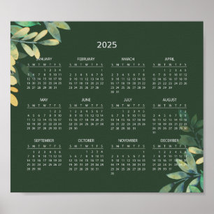 Simple Yet Elegant 2025 Calendar    Poster