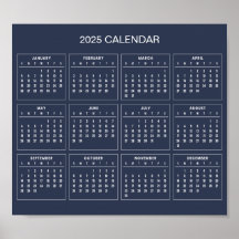 Simple Yet Elegant 2025 Calendar |  Poster