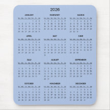 Simple Yet Elegant 2026 Calendar | Mousepad