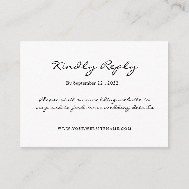 Simple Yet Elegant: Black Linen w/ Monogram Enclosure Card (Front)