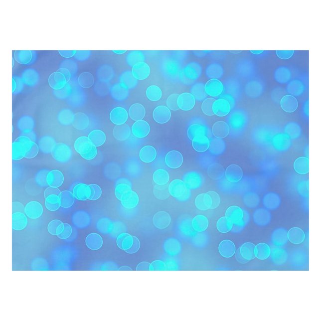 Simple yet Elegant Blue Teal Bokeh Background | Tablecloth (Front (Horizontal))