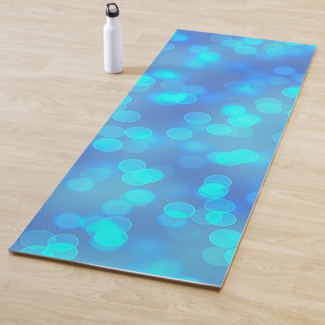 Simple yet Elegant Blue Teal Bokeh Background | Yoga Mat (In Situ)