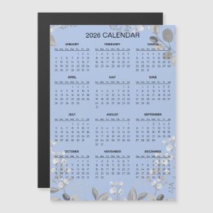 Simple Yet Elegant Floral 2026 Calendar    Magnet