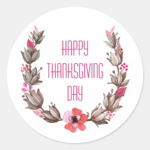 Simple yet Elegant Happy Thanksgiving Sticker Seal