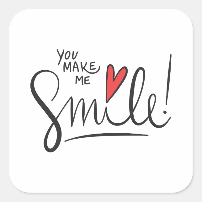Simple yet Pretty You Make Me Smile Sticker Seal (Front)