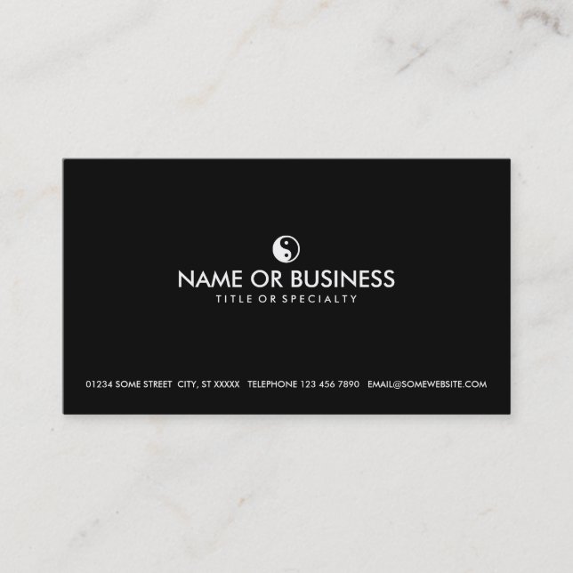 simple yin yang business card (Front)