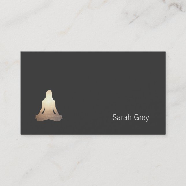 Simple Yoga Médiation Pose Carte de visite (Devant)