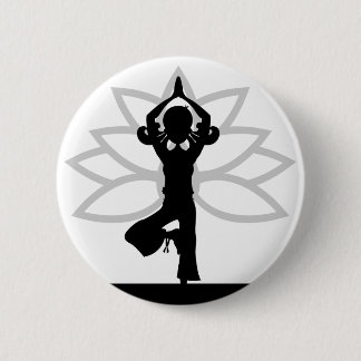 Simple Yoga Silhouette Button