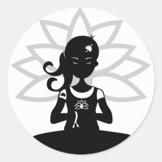 Simple Yoga Silhouette Sticker
