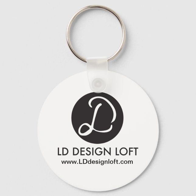 Simple Your business Logo goes Here Personalized Keychain (Front)