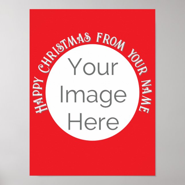 simple your image here photo happy Christmas text  Poster (Front)