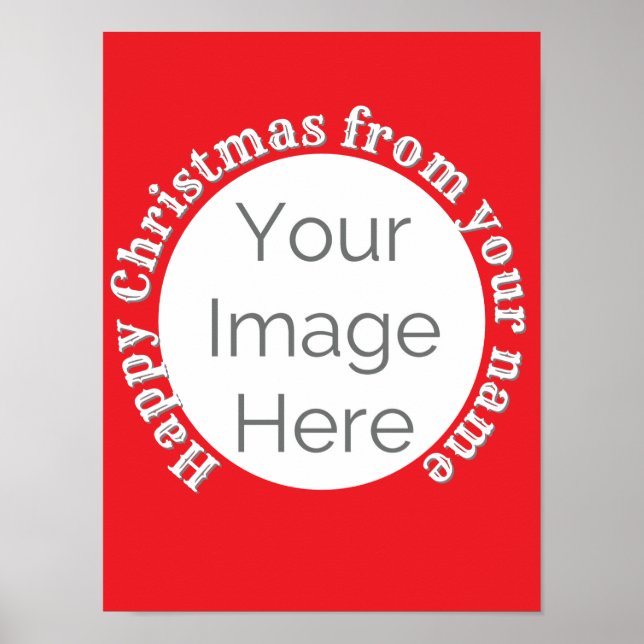 simple your image here photo happy Christmas text  Poster (Front)