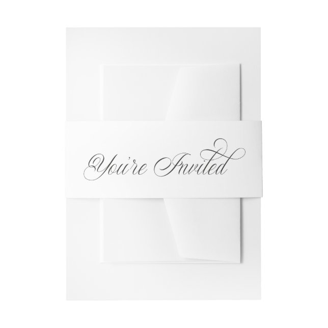 Simple Your Invited  Invitation Belly Band (Front Example)