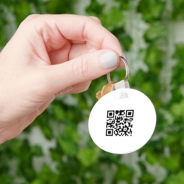 Simple Your Logo and QR code goes here Custom Keychain (Creator Uploaded)
