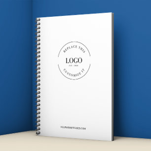 Simple Your Logo and website Promotional Business Notebook