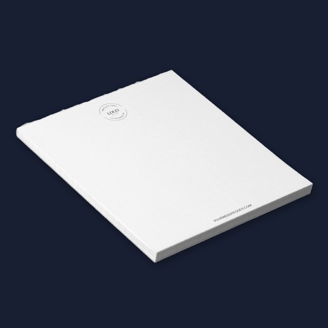 Simple Your Logo and website Promotional Business  Notepad (Custom business logo and website promotional notepads.)