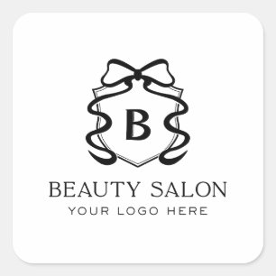 Simple Your Logo Here Minimalist Small Business Square Sticker