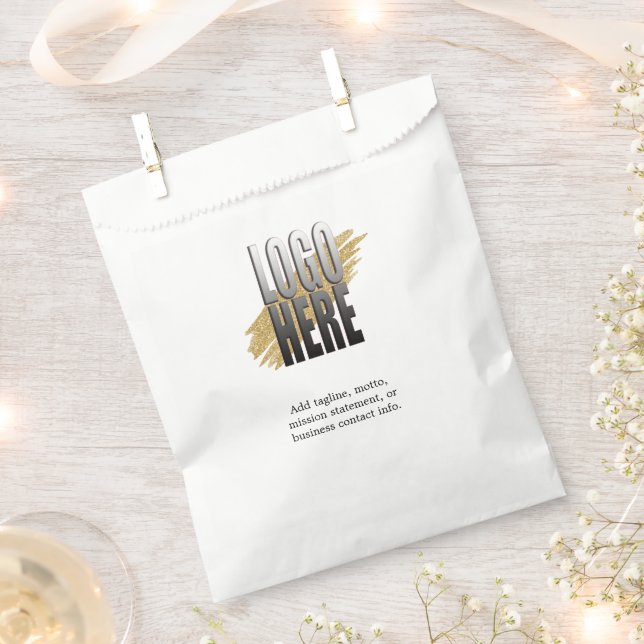 Simple Your Logo with Text Promotional Business  Favour Bag (Clipped)