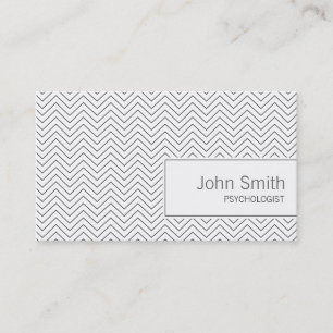 Simple Zigzag Psychologist Business Card