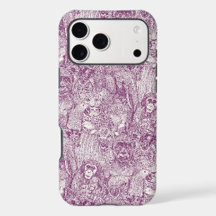 simplement animaux de la jungle africaine violet d