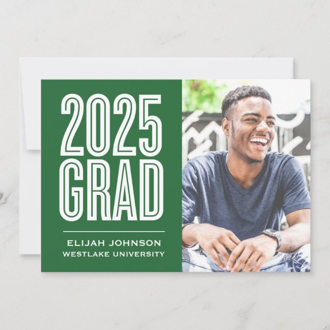 SIMPLEMENT BOLD 2025 GRAD PHOTO GRAD INVITATION (Devant)