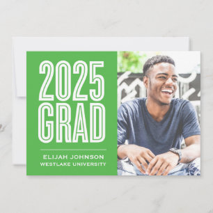SIMPLEMENT BOLD 2025 GRAD PHOTO GRAD INVITATION
