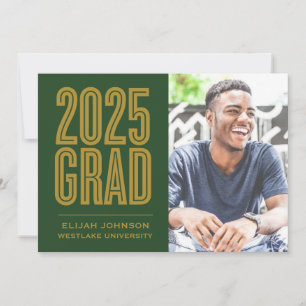 SIMPLEMENT BOLD 2025 GRAD PHOTO GRAD INVITATION